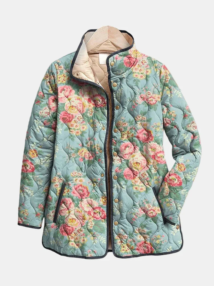 Brennara | Women's Quilted Floral Print Jacket - Floral - Image 1