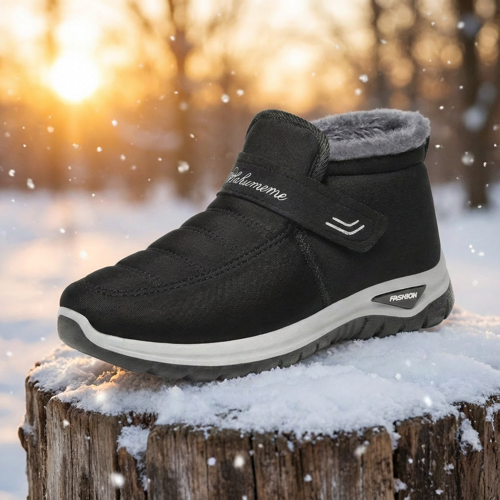 Brevanna | Women's Waterproof Winter Snow Boots Fur Lined - Black - Image 1