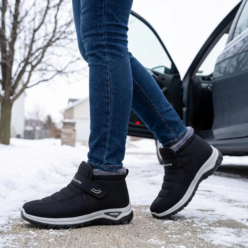 Brevanna | Women's Waterproof Winter Snow Boots Fur Lined - Black - Image 2