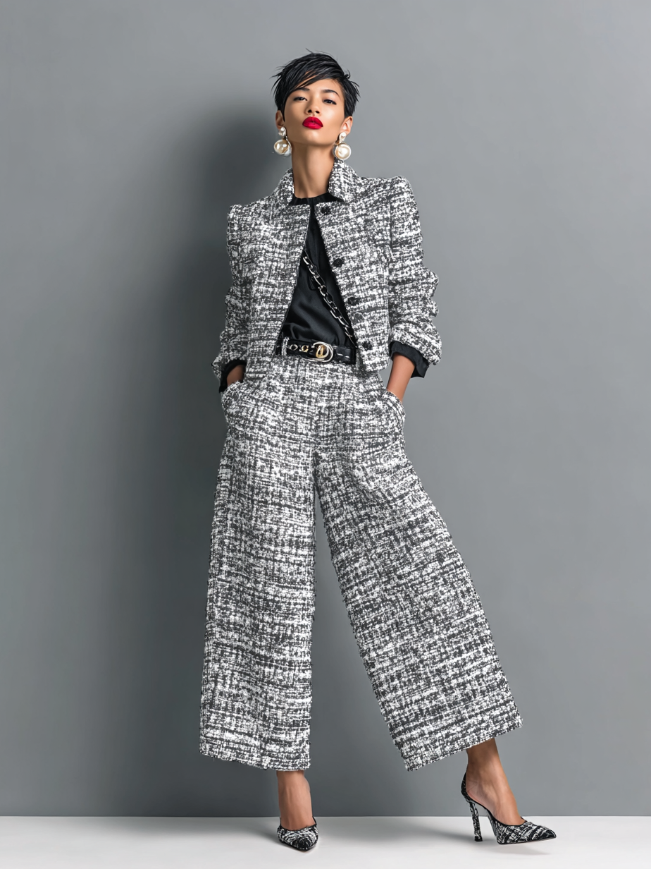 Calvindra | Women's Fleece Loungewear Two-Piece Set - Grey - Image 2