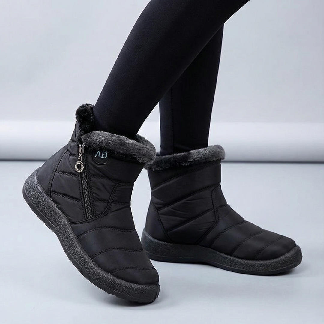 Calvora | Women's Waterproof Winter Ankle Boots - Black - Image 1