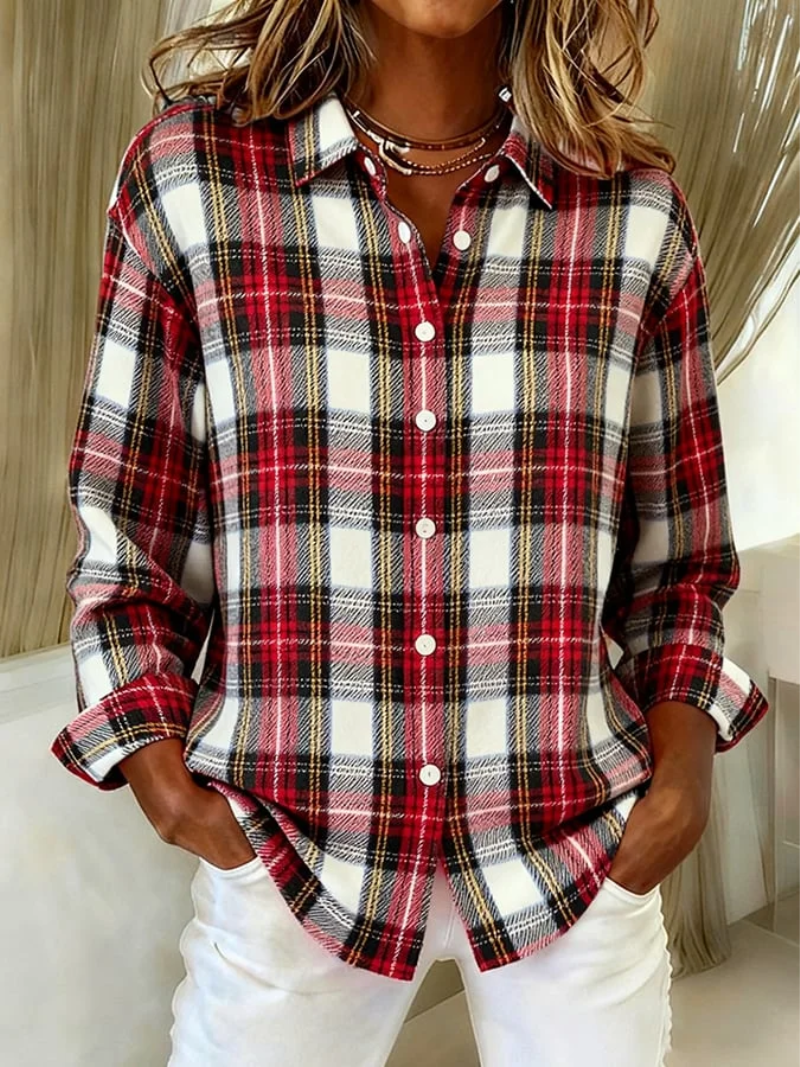 Corabel | Women's Plaid Cardigan Sweater - Image 1