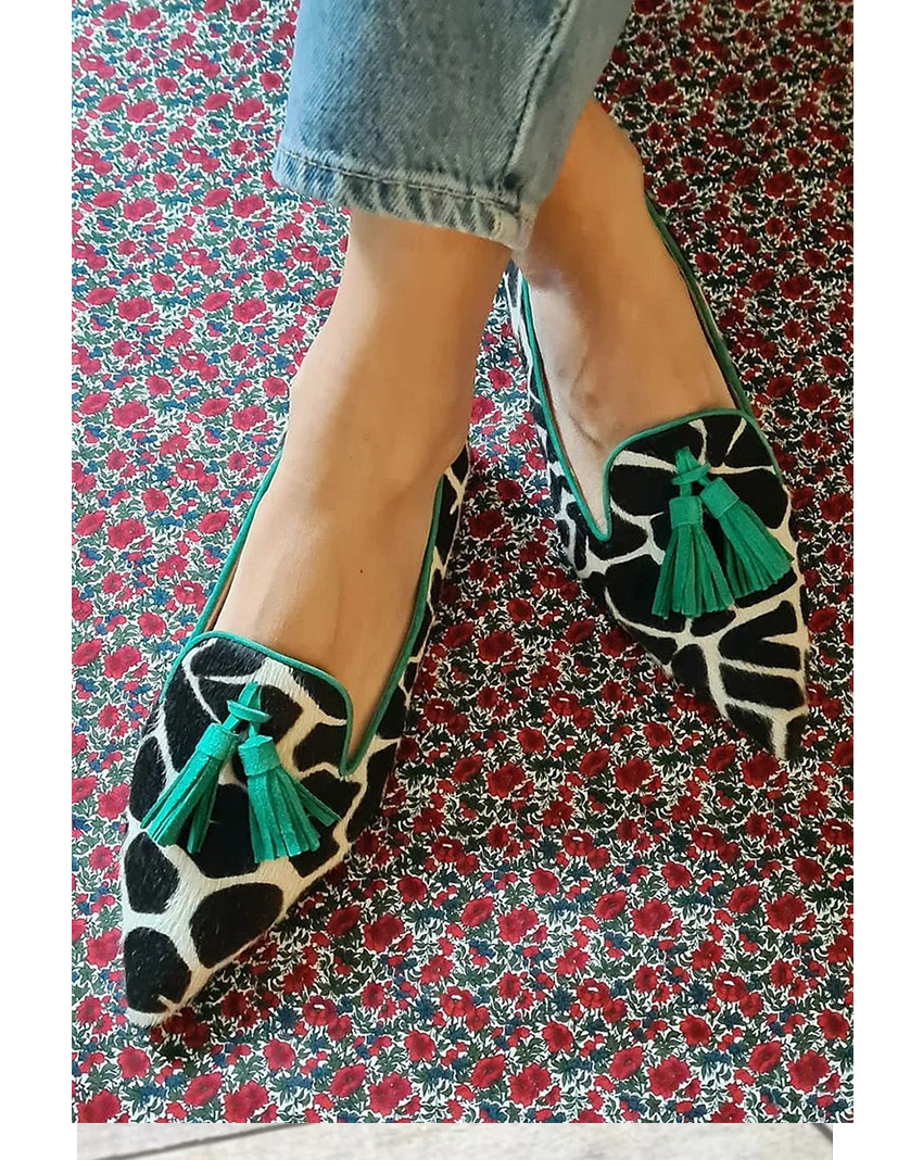 Dawnvere | Women's Penny Loafers Animal Print Flats - Image 1