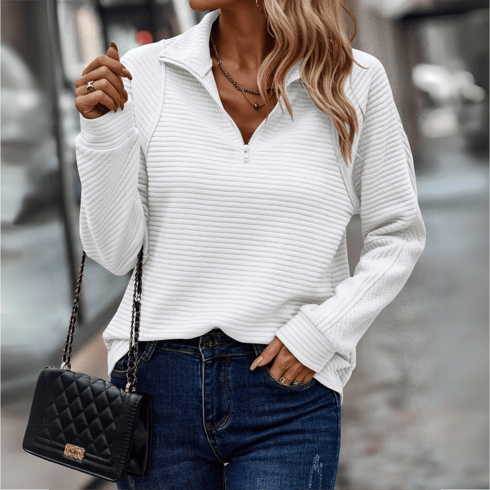 Dravona | Women's Oversized Knit Pullover Sweater - Pink - Image 2