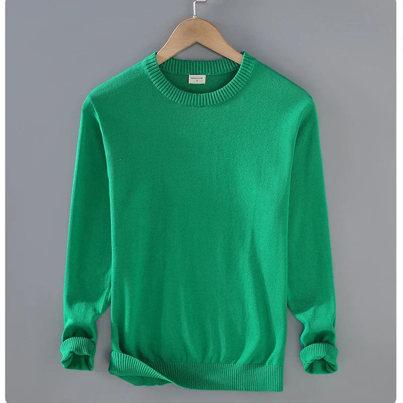Garvelle | Women's Oversized Knit Crewneck Sweater - Green - Image 1