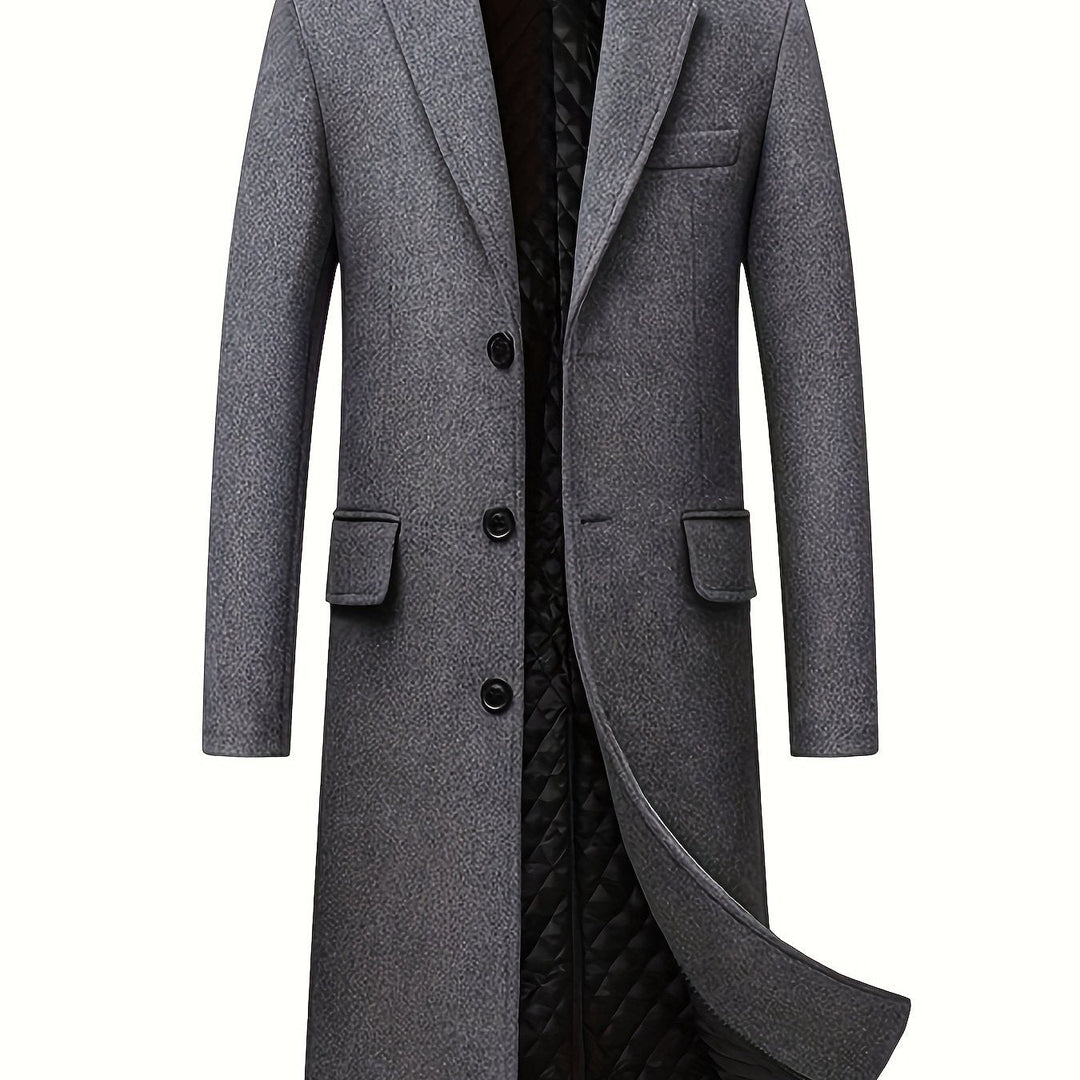 Golvindra | Women's Long Winter Coat - Grey - Image 1