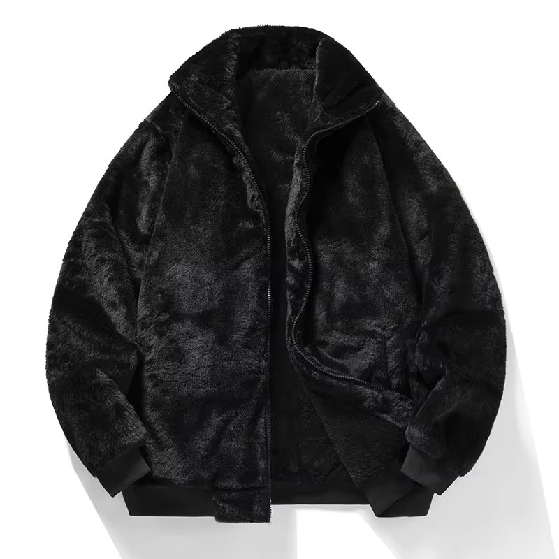 Grenwith | Women's Fleece Zip-Up Winter Jacket - Black - Image 1