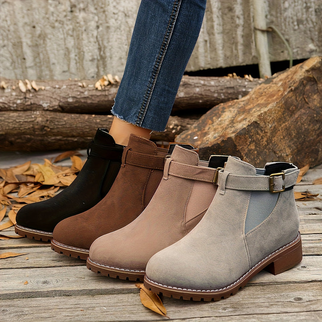 Halvira | Women's Chelsea Ankle Boots with Block Heel - Image 1