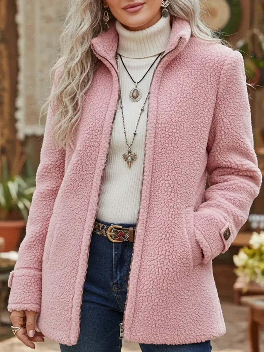 Lorreth | Women's Full-Zip Fleece Jacket - Pink - Image 1