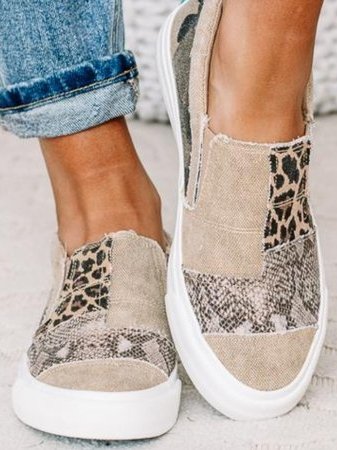 Lorryn | Women's Slip-On Sneakers Animal Print Flats - Image 2
