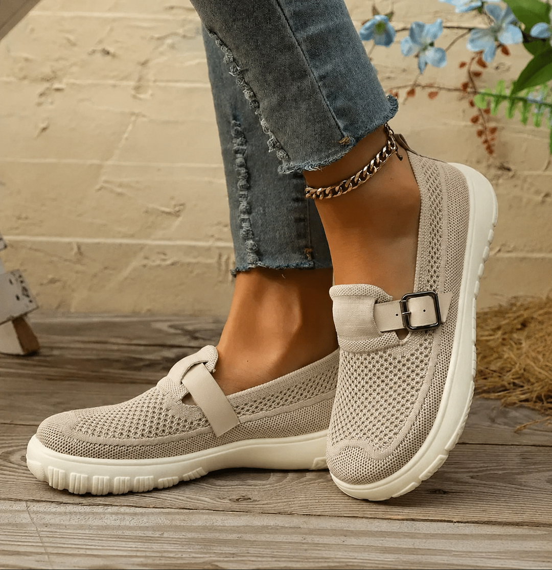 Lorvaine | Women's Mary Jane Slip-On Comfort Shoes - Beige - Image 1