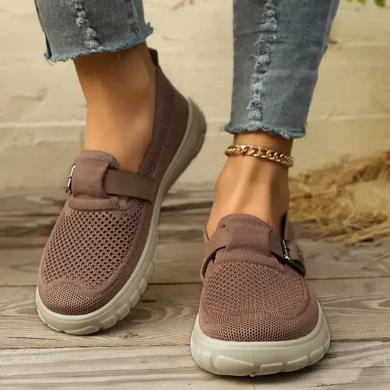 Lorvaine | Women's Mary Jane Slip-On Comfort Shoes - Beige - Image 2