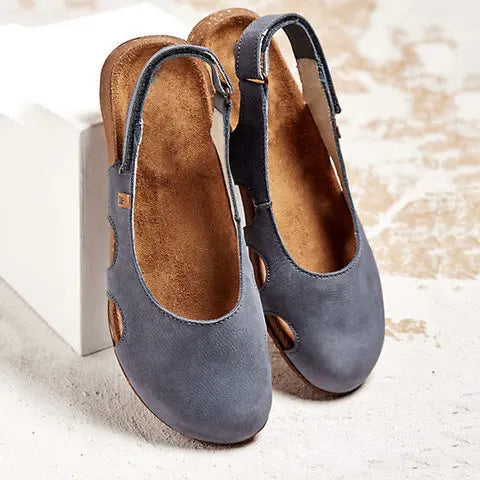 Orvinda | Women's Slingback Penny Loafers with Arch Support - Blue - Image 2