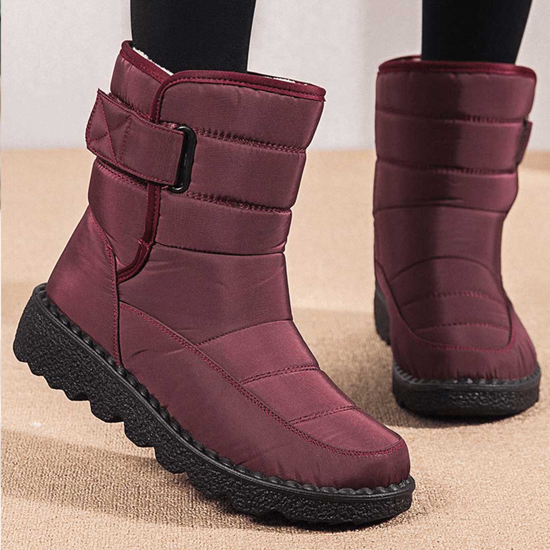 Quorra | Women's Waterproof Winter Snow Boots - Burgundy - Image 1