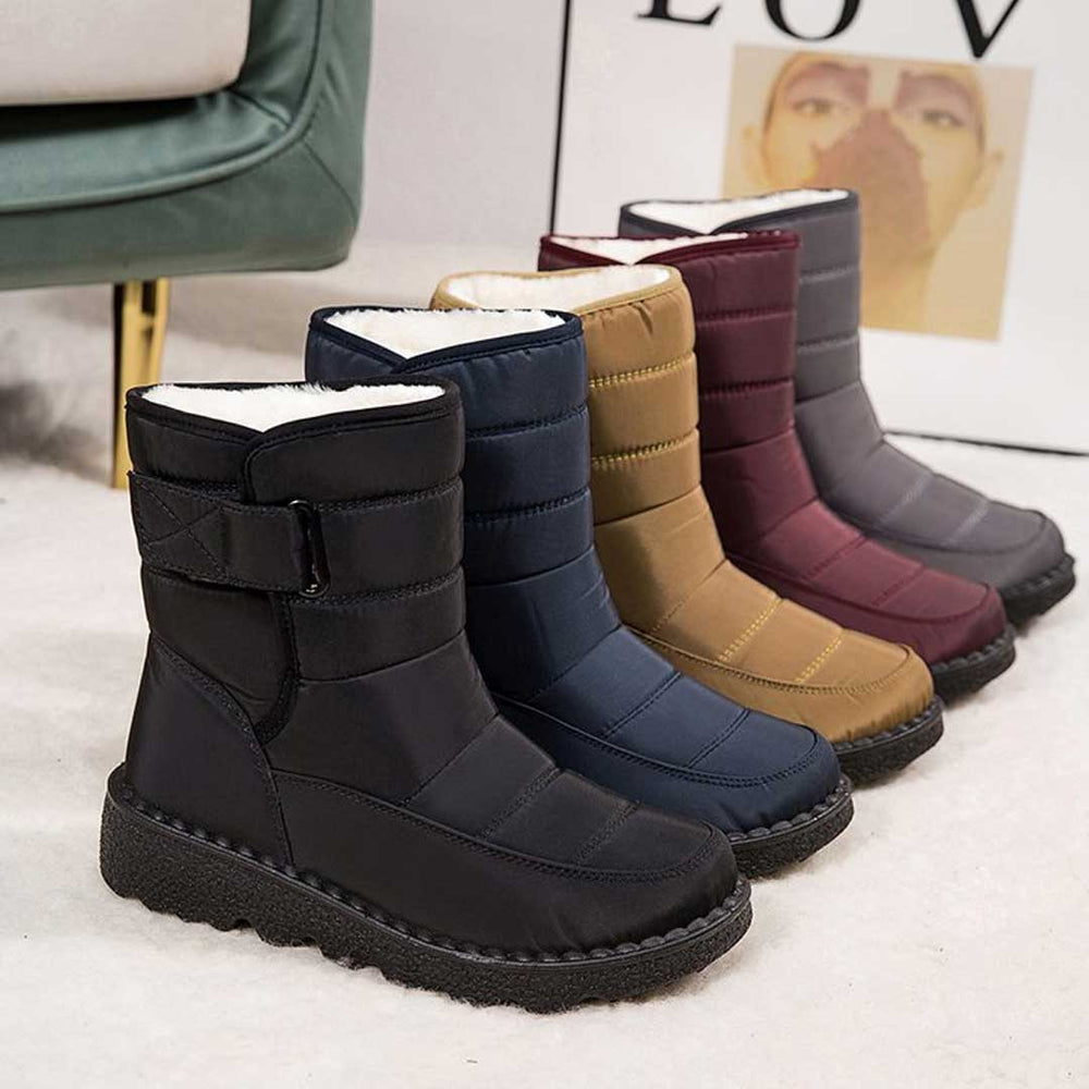 Quorra | Women's Waterproof Winter Snow Boots - Burgundy - Image 2