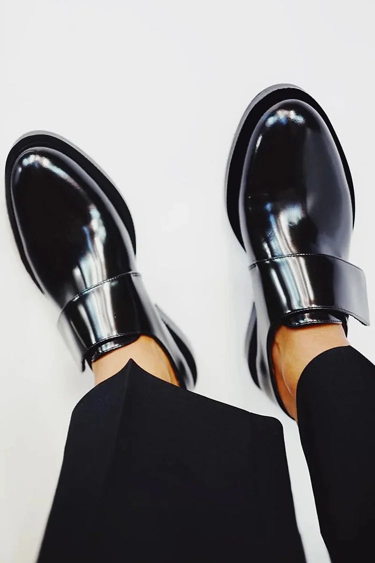 Shevonne | Women's Black Penny Loafers - Black - Image 2