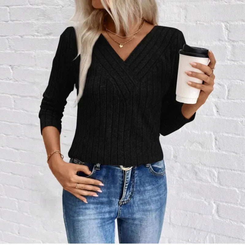 Solveen | Women's Oversized Knit Sweater - Teal - Image 2