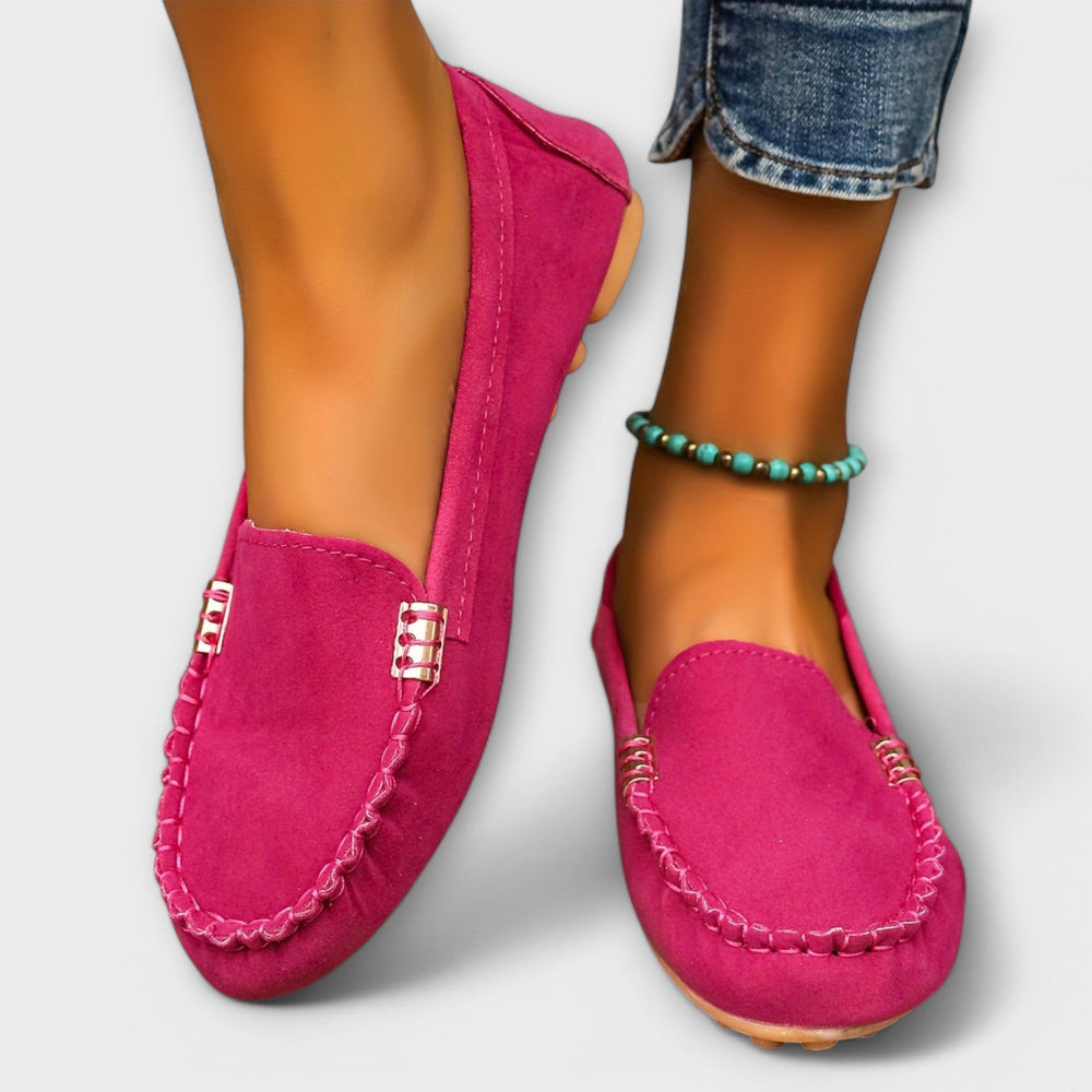 Tamryn | Women's Penny Loafers Slip-On Flat - Teal - Image 2