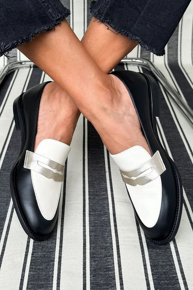 Velmara | Women's Two-Tone Penny Loafers - Image 1