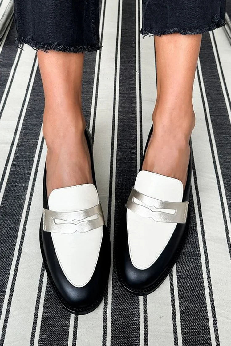 Velmara | Women's Two-Tone Penny Loafers - Image 2