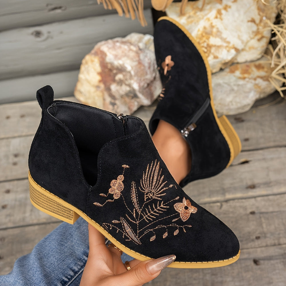 Vornala | Women's Embroidered Ankle Boots - Image 2