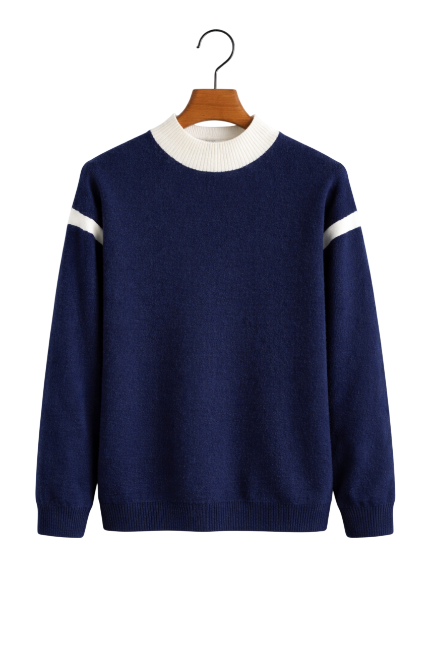 Vorrindel | Women's Oversized Knit Sweater Crewneck - Camel - Image 2