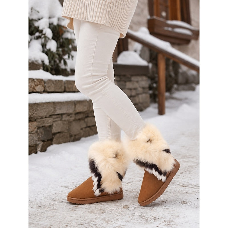Welvessa | Women's Waterproof Winter Snow Boots - Camel - Image 1
