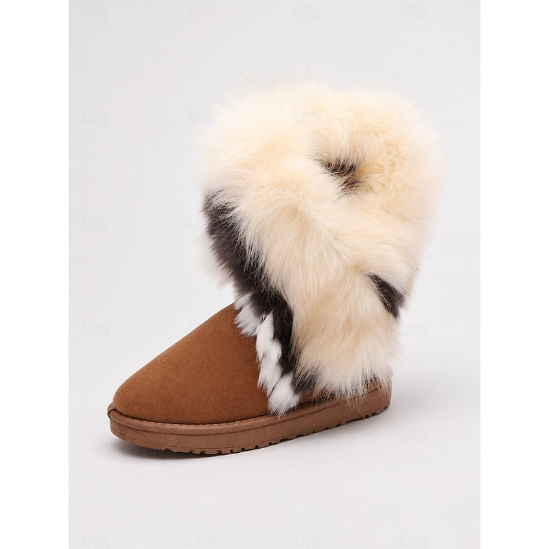 Welvessa | Women's Waterproof Winter Snow Boots - Camel - Image 2