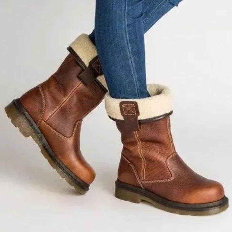 Wrenova | Women's Waterproof Winter Snow Boots - Brown - Image 1