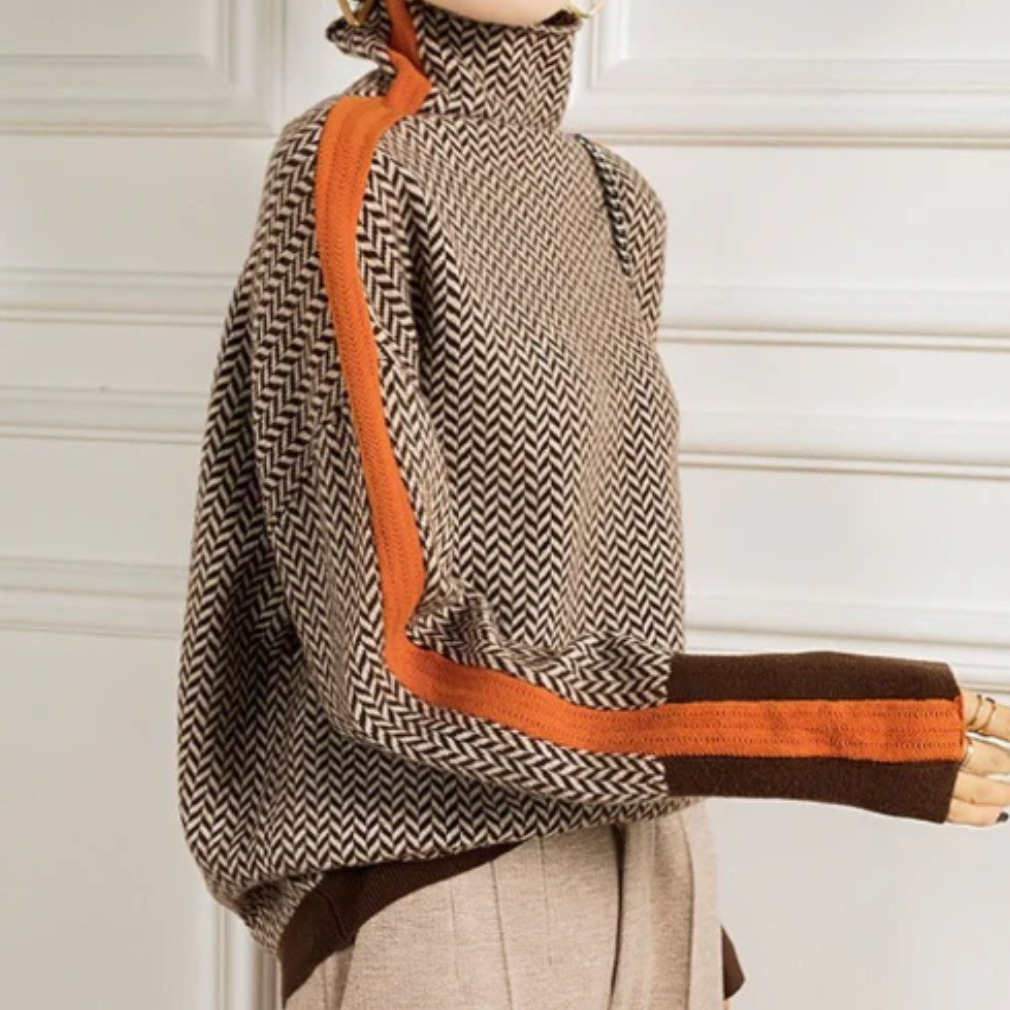 Wyndelle | Women's Oversized Knit Turtleneck Sweater - Image 1