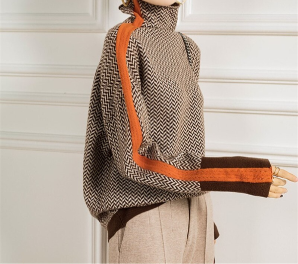 Wyndelle | Women's Oversized Knit Turtleneck Sweater - Image 2
