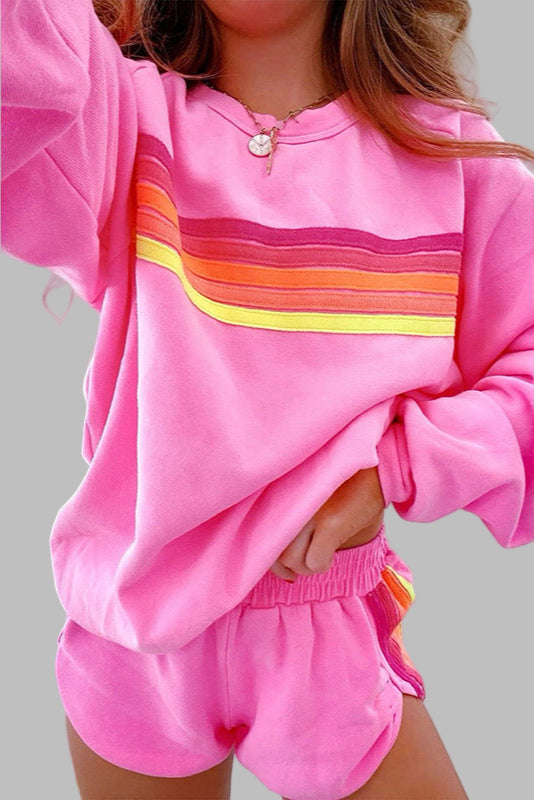 Zarvelle | Women's Fleece Loungewear Set with Shorts - Beige - Image 2
