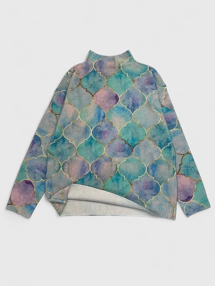 Zolverra | Women's Oversized Knit Turtleneck Sweater - Image 2