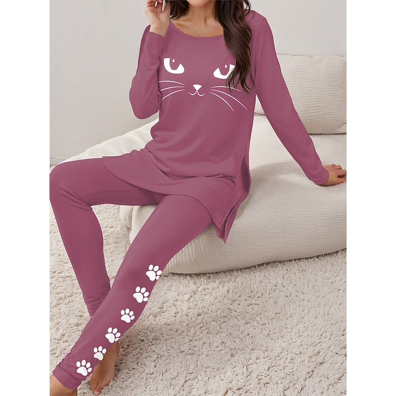 Zornelle | Women's Fleece Loungewear Set - Black - Image 2